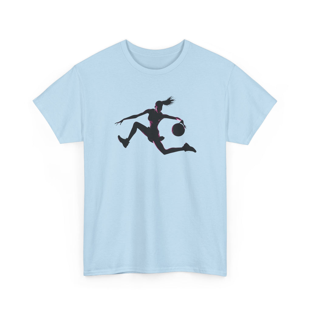 Basketball Player Silhouette T-Shirt — Dynamic Graphic Tee for Basketball Fans