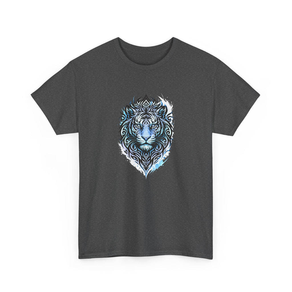 Tiger T-Shirt — Intricate Blue And White Tiger Graphic Tee
