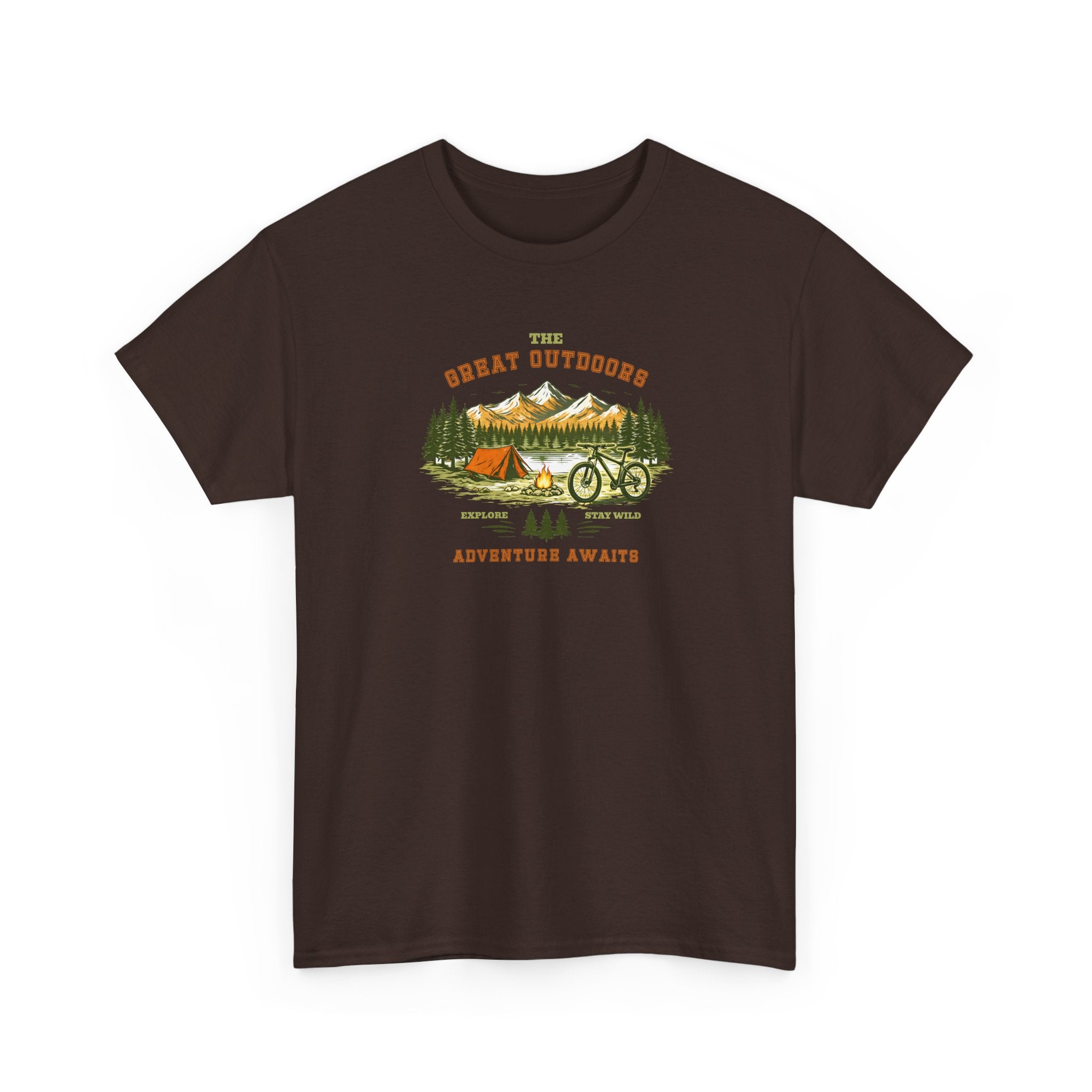 Outdoor Adventure T-Shirt — "The Great Outdoors"  Bike Nature Camping Tee
