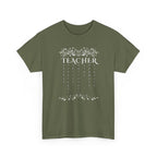 Teacher Floral Rain T-Shirt — Elegant Teacher Appreciation Tee