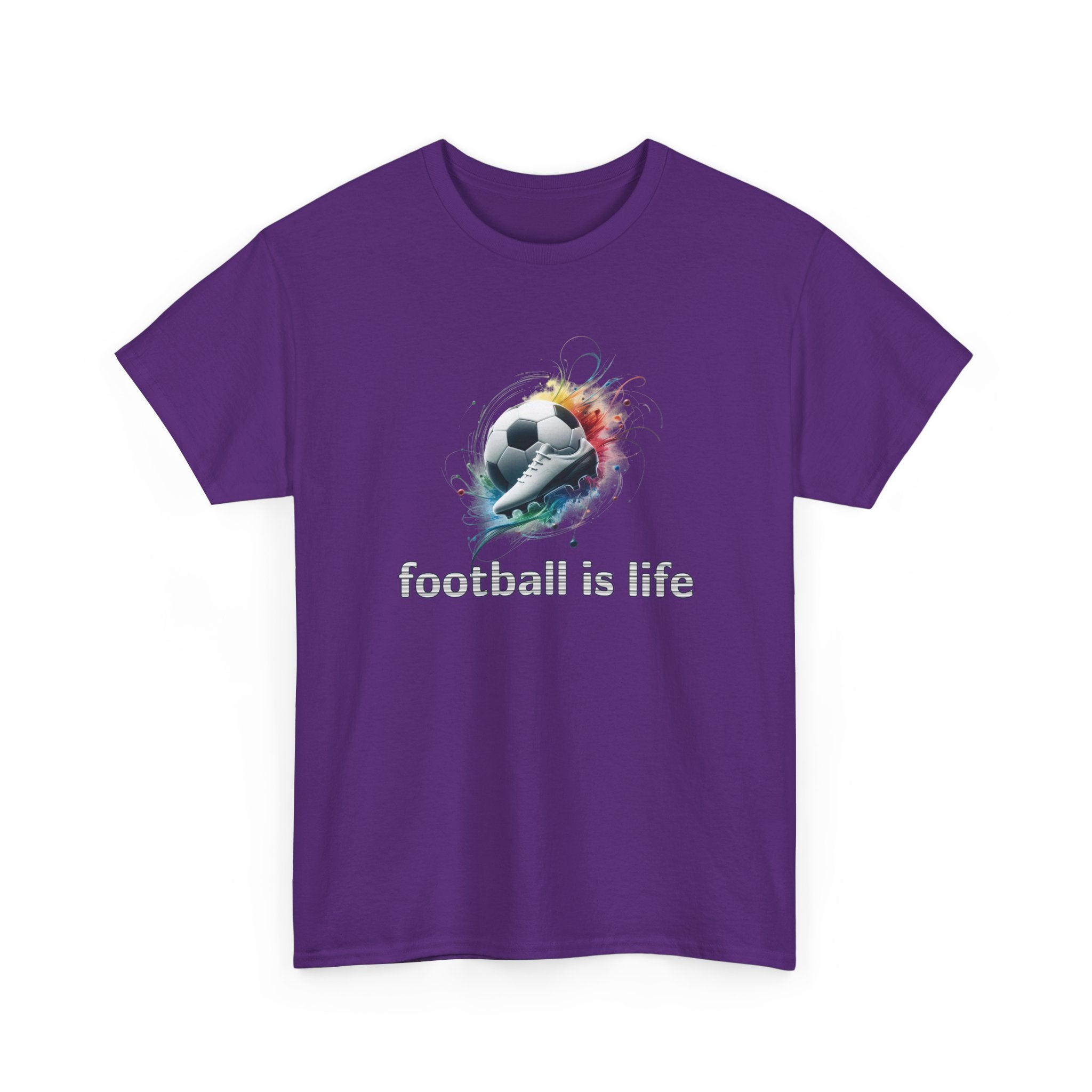Football Is Life T-Shirt — Color Splash Soccer Ball Tee