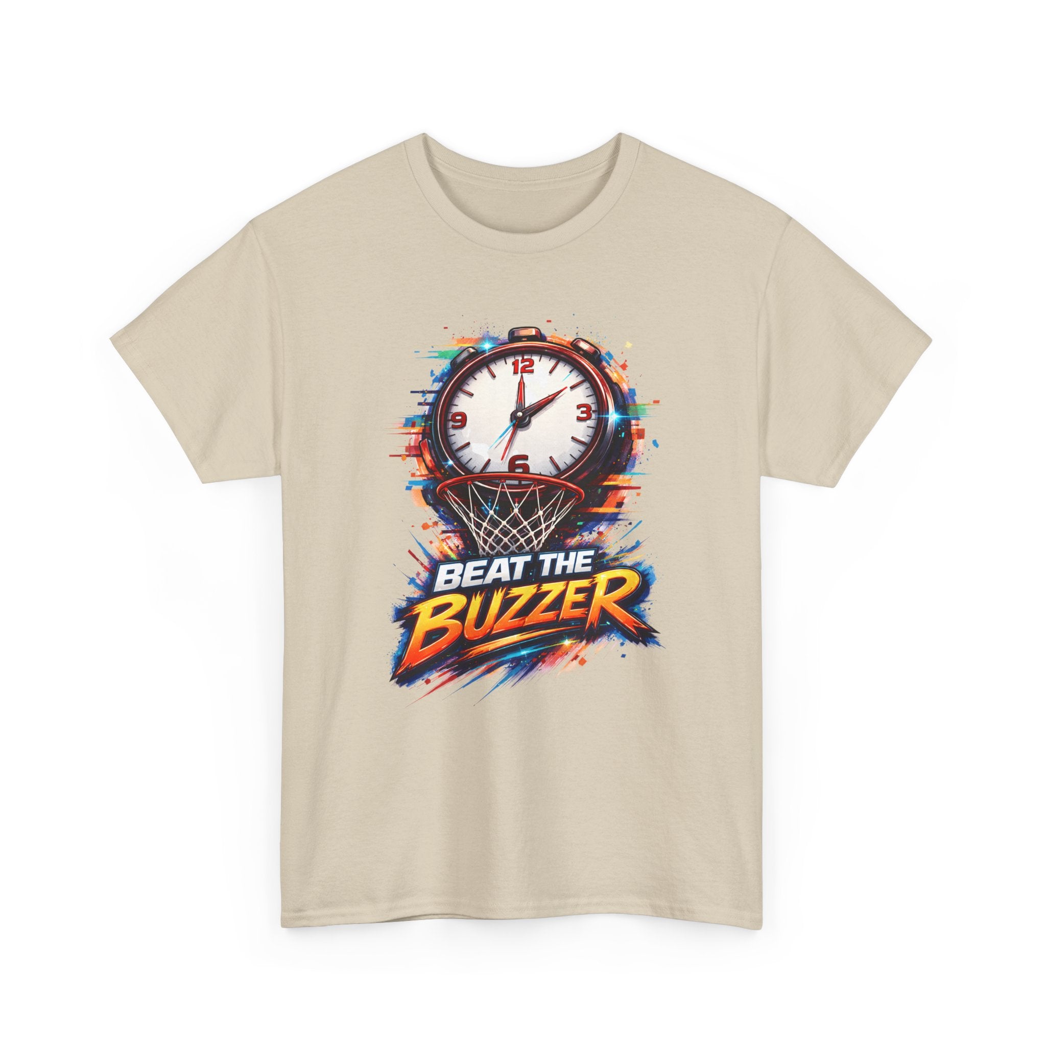 Beat the Buzzer Basketball T-Shirt — Sporty Countdown Graphic Tee