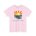 Running Tee — "Just One More Mile" Sunrise Graphic Shirt