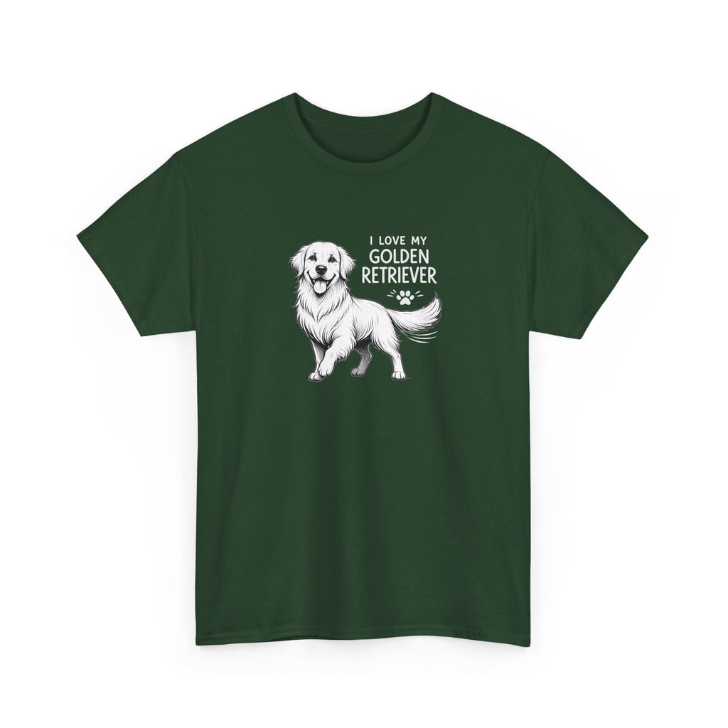 Golden Retriever T-Shirt – “I Love My Golden Retriever” Dog Lover Tee