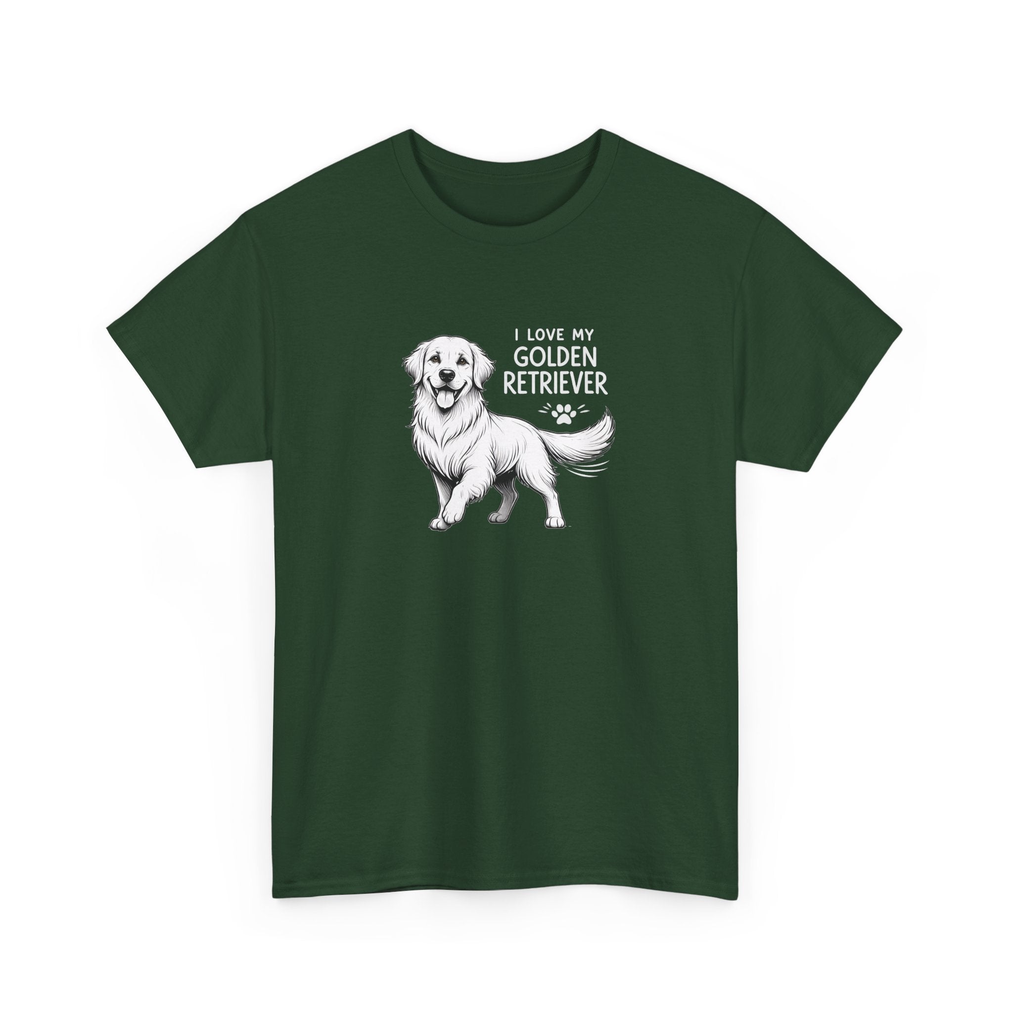 Golden Retriever T-Shirt – “I Love My Golden Retriever” Dog Lover Tee