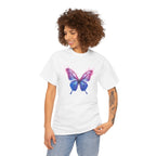 Butterfly Graphic Tee — Pink & Blue Watercolor Butterfly Shirt