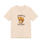 Weekend Are Too Short Cat T-Shirt — "Weekends Are Too Short" Cute Cat on Clock Tee