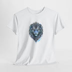 Tiger T-Shirt — Intricate Blue And White Tiger Graphic Tee