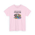Embracing the Chaos T‑Shirt — Playful Raccoon & Messy Wardrobe Graphic Tee