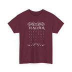 Teacher Floral Rain T-Shirt — Elegant Teacher Appreciation Tee