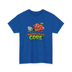 Working on My Core Funny Exercise T-Shirt —  Retro Apple Fitness Tee