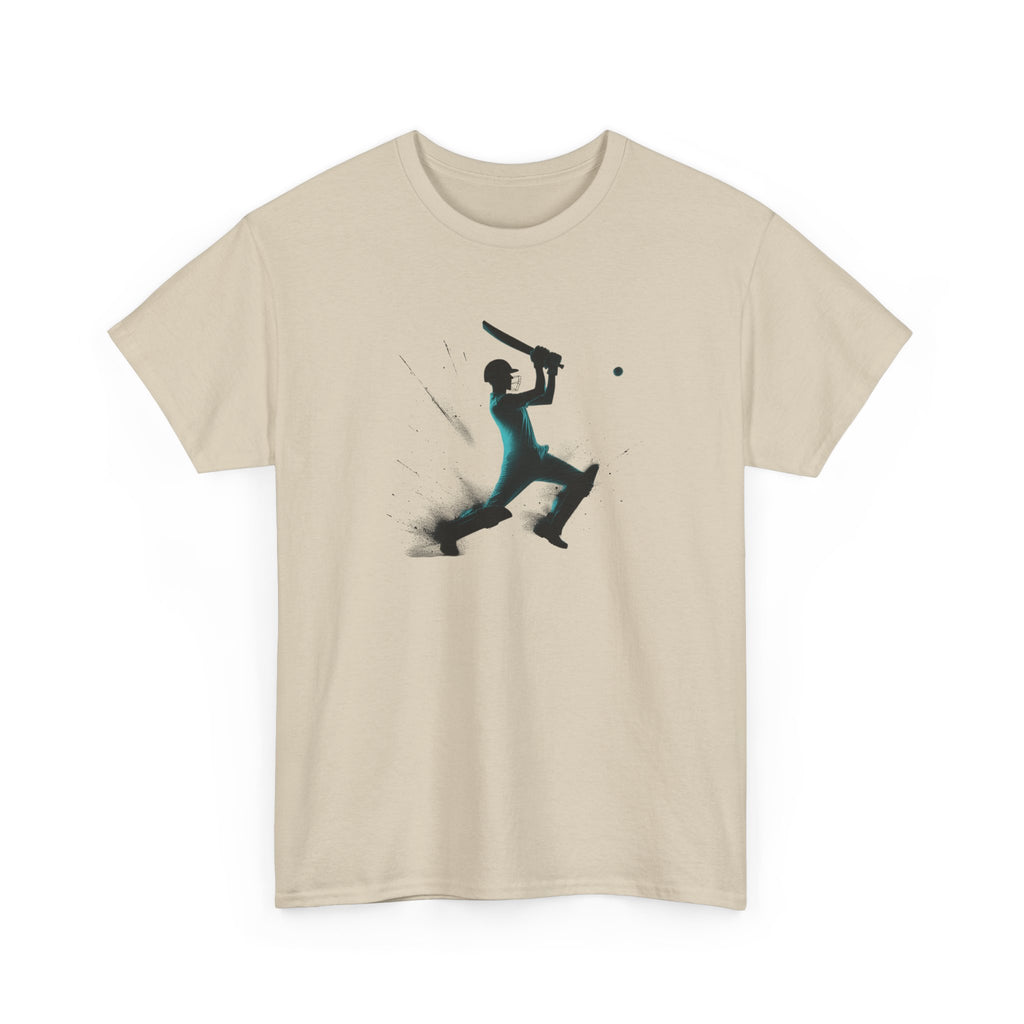 Cricket Batter Silhouette Tee — Action Sports Cricket T‑Shirt