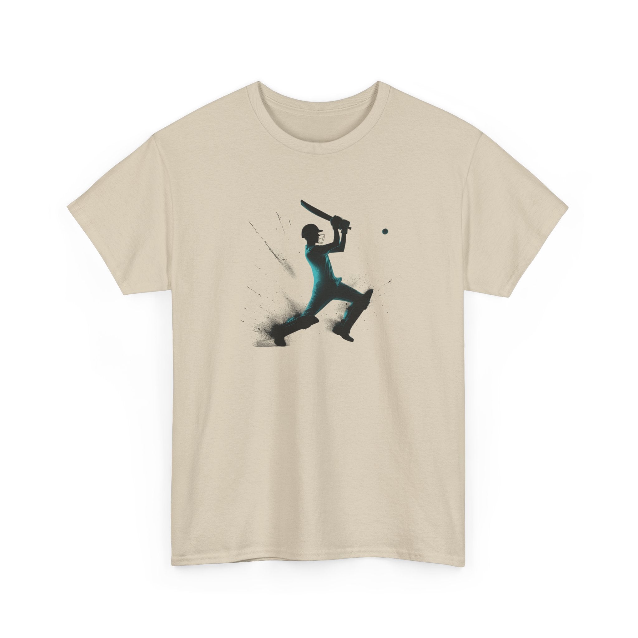 Cricket Batter Silhouette Tee — Action Sports Cricket T‑Shirt