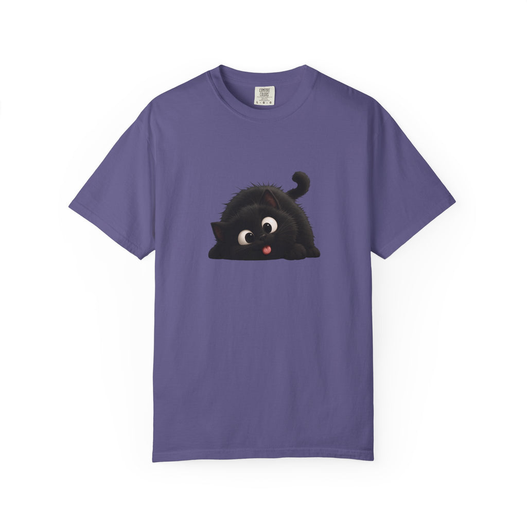 T-Shirt — Playful Black Kitten Graphic Tee