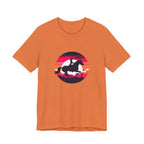 Woman Horse Riding Retro Sunset Tee