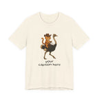 Cat Cowboy Riding Ostrich T-Shirt – Whimsical Western Animal Tee