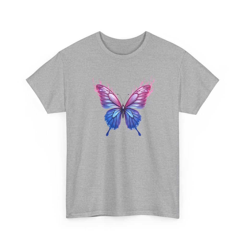 Butterfly Graphic Tee — Pink & Blue Watercolor Butterfly Shirt