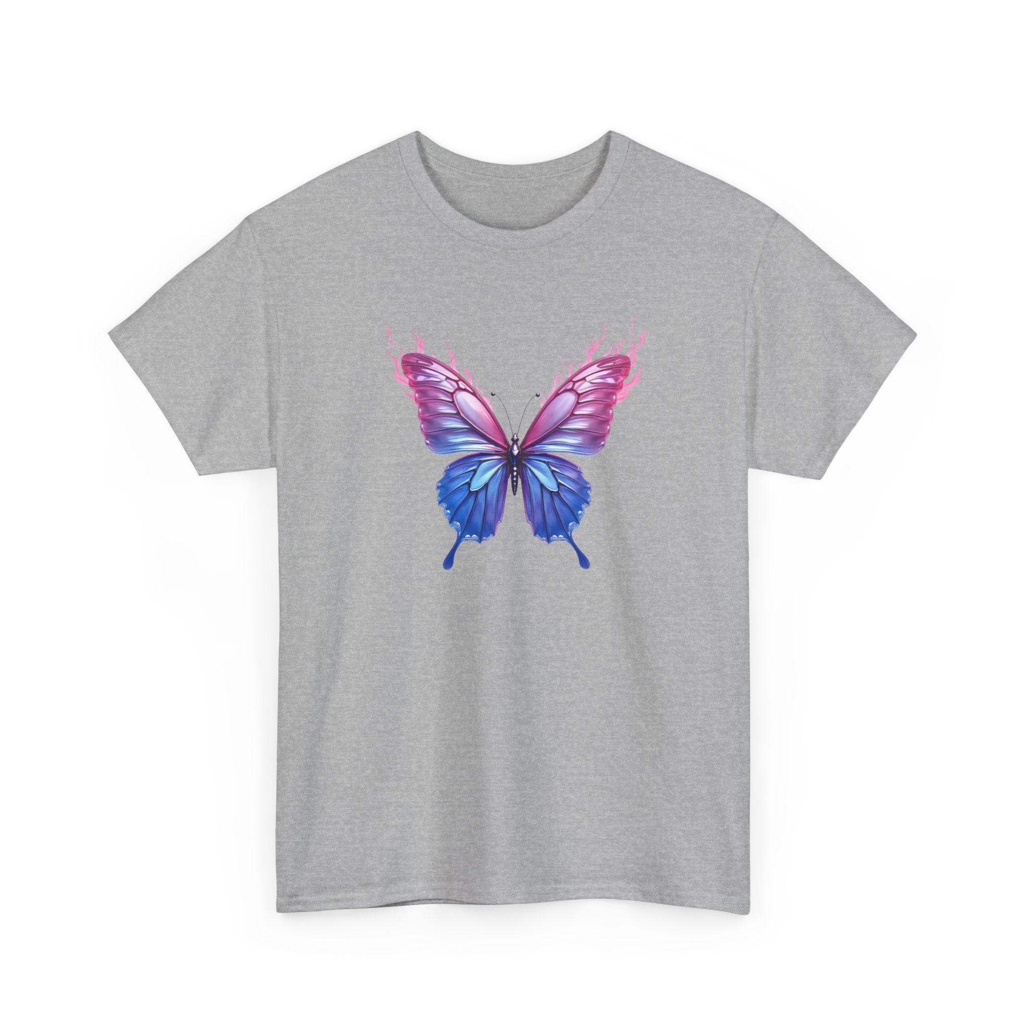 Butterfly Graphic Tee — Pink & Blue Watercolor Butterfly Shirt