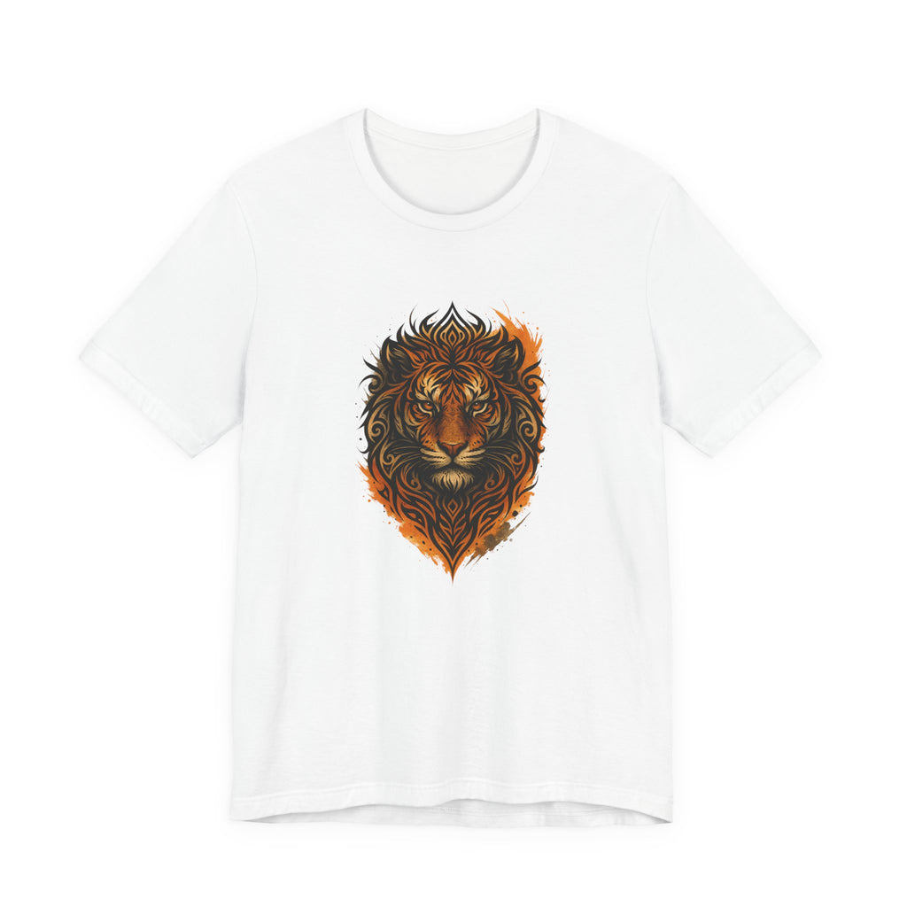 Tiger Flame Graphic T-Shirt — Tribal Tiger Head Design