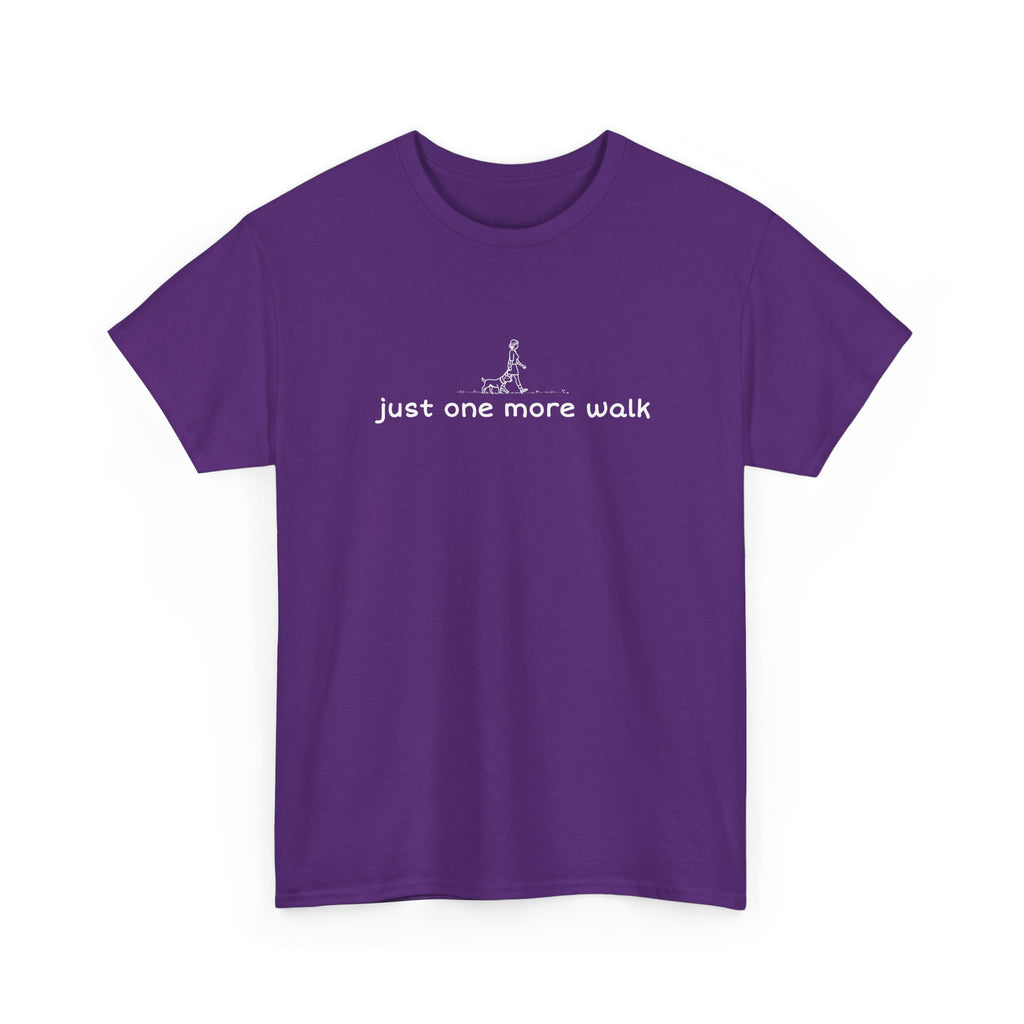 “just one more walk” Minimal Dog Walking Tee For Her