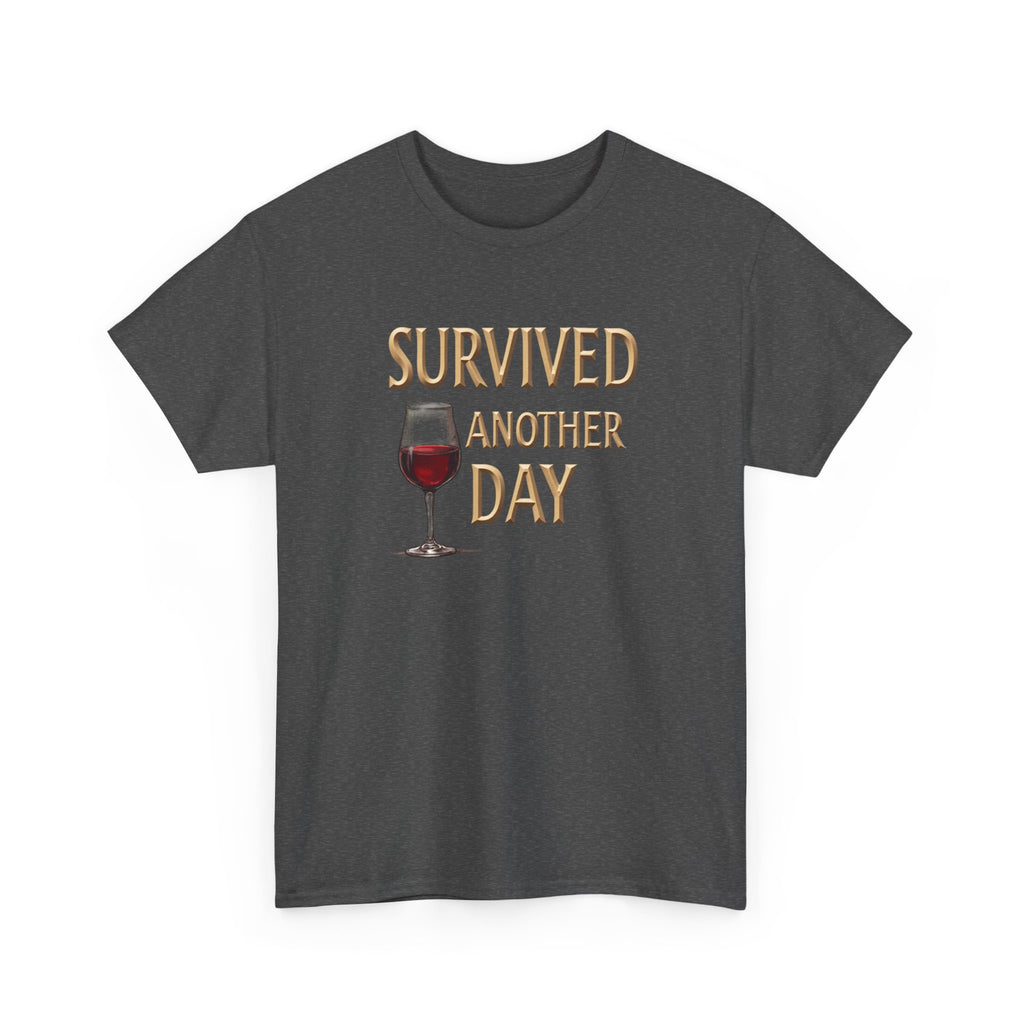 Survived Another Day Wine T-Shirt — Funny Wine Lover Tee