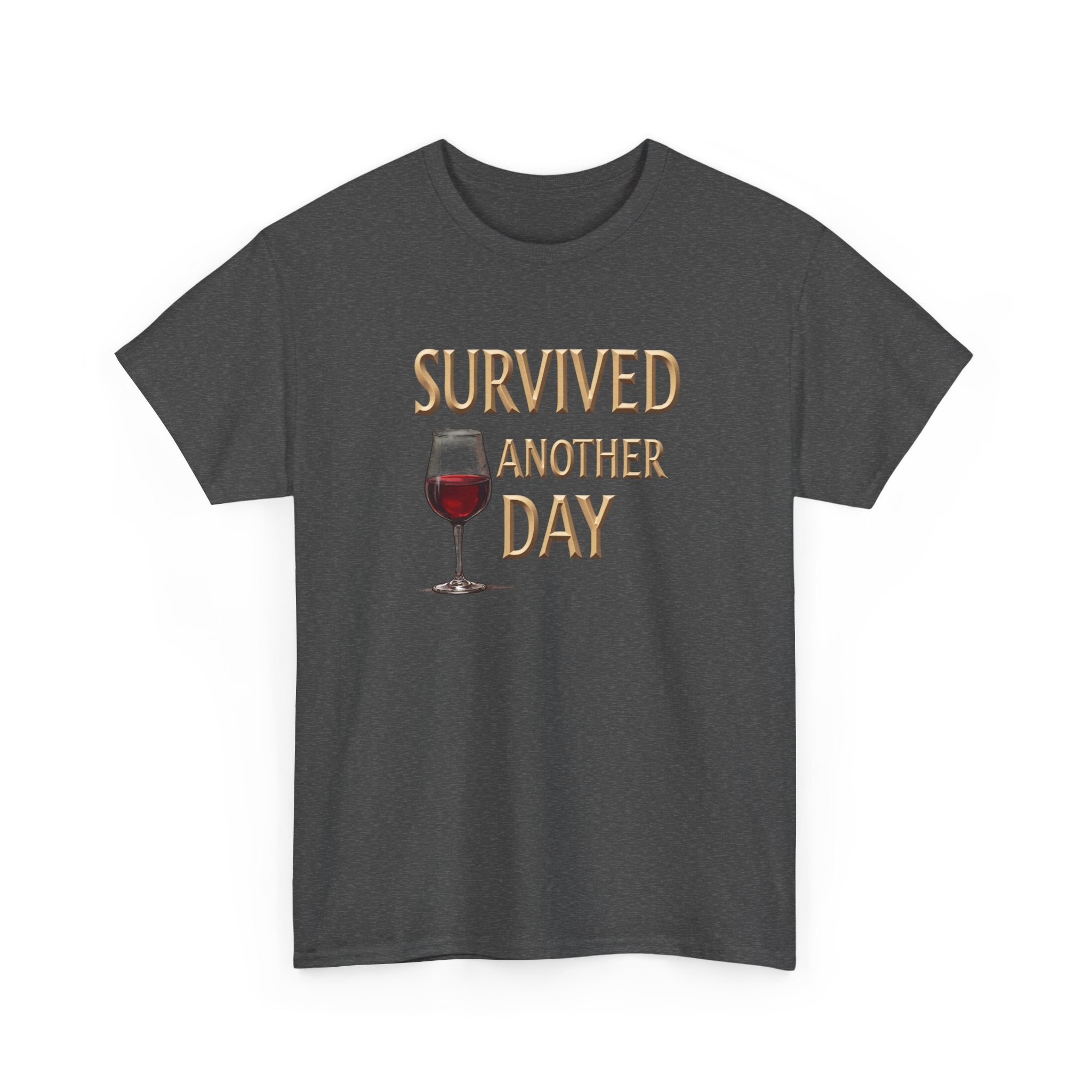 Survived Another Day Wine T-Shirt — Funny Wine Lover Tee