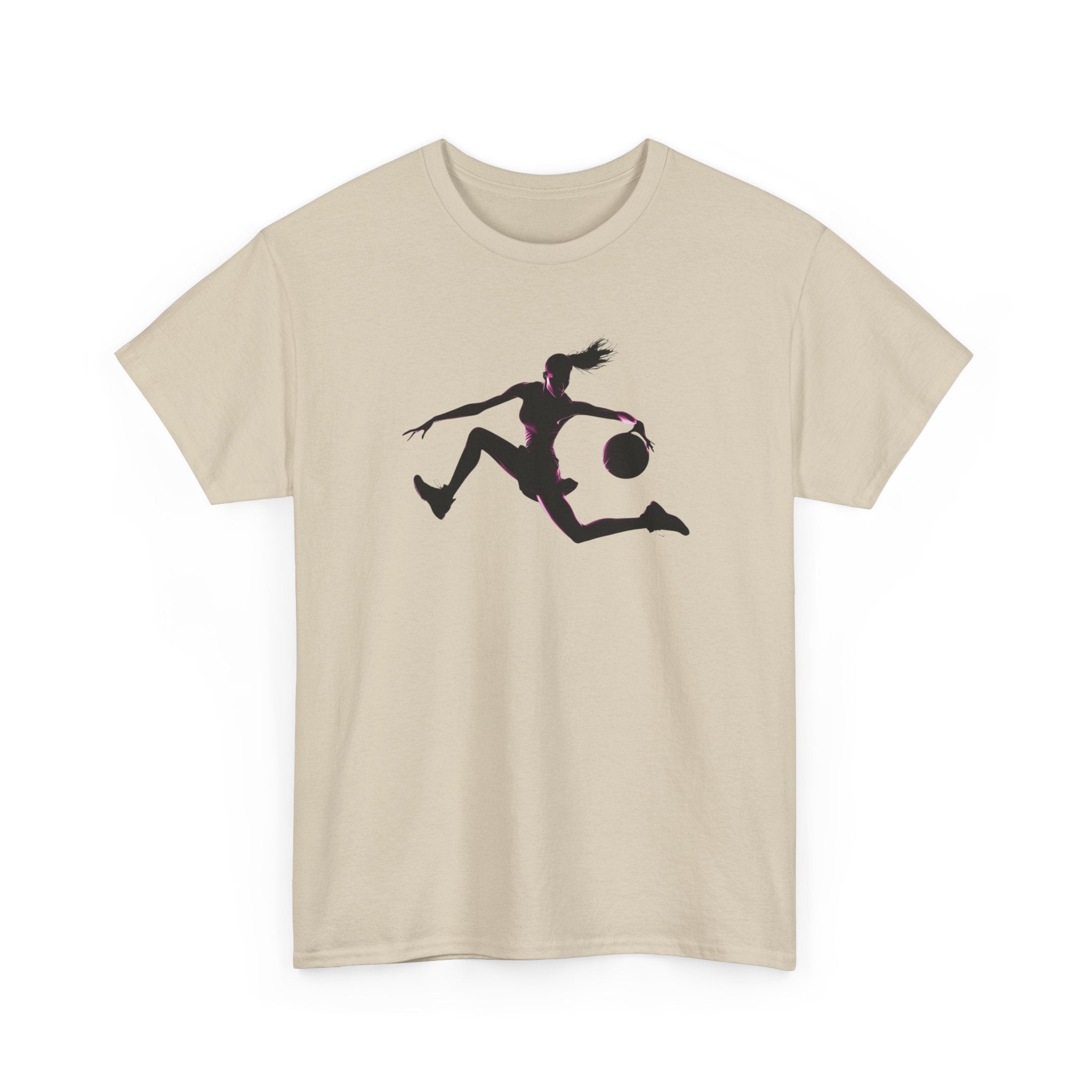 Basketball Player Silhouette T-Shirt — Dynamic Graphic Tee for Basketball Fans