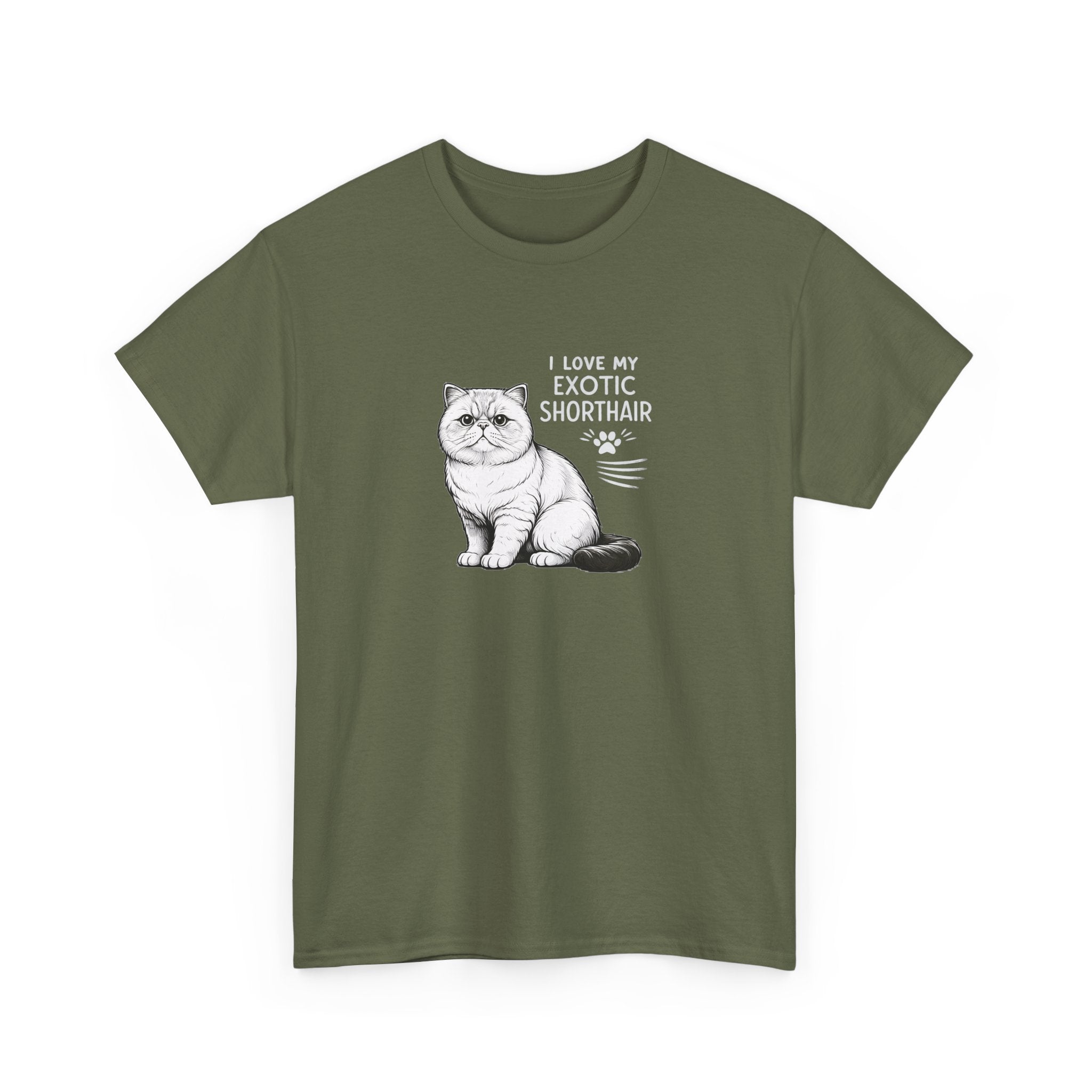 Exotic Shorthair Cat T-Shirt — "I Love My Exotic Shorthair" Cat Lover Tee