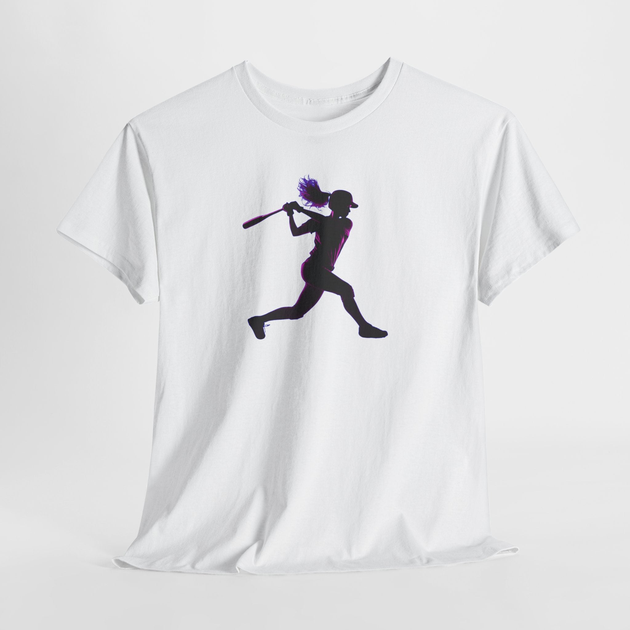 Baseball Batter Silhouette Tee — Women's Baseball Softball T‑Shirt
