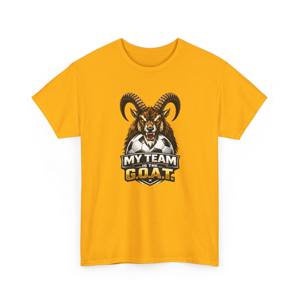 Goat Ibex Soccer Tee — "My Team Is the GOAT" Sports Fan T-Shirt