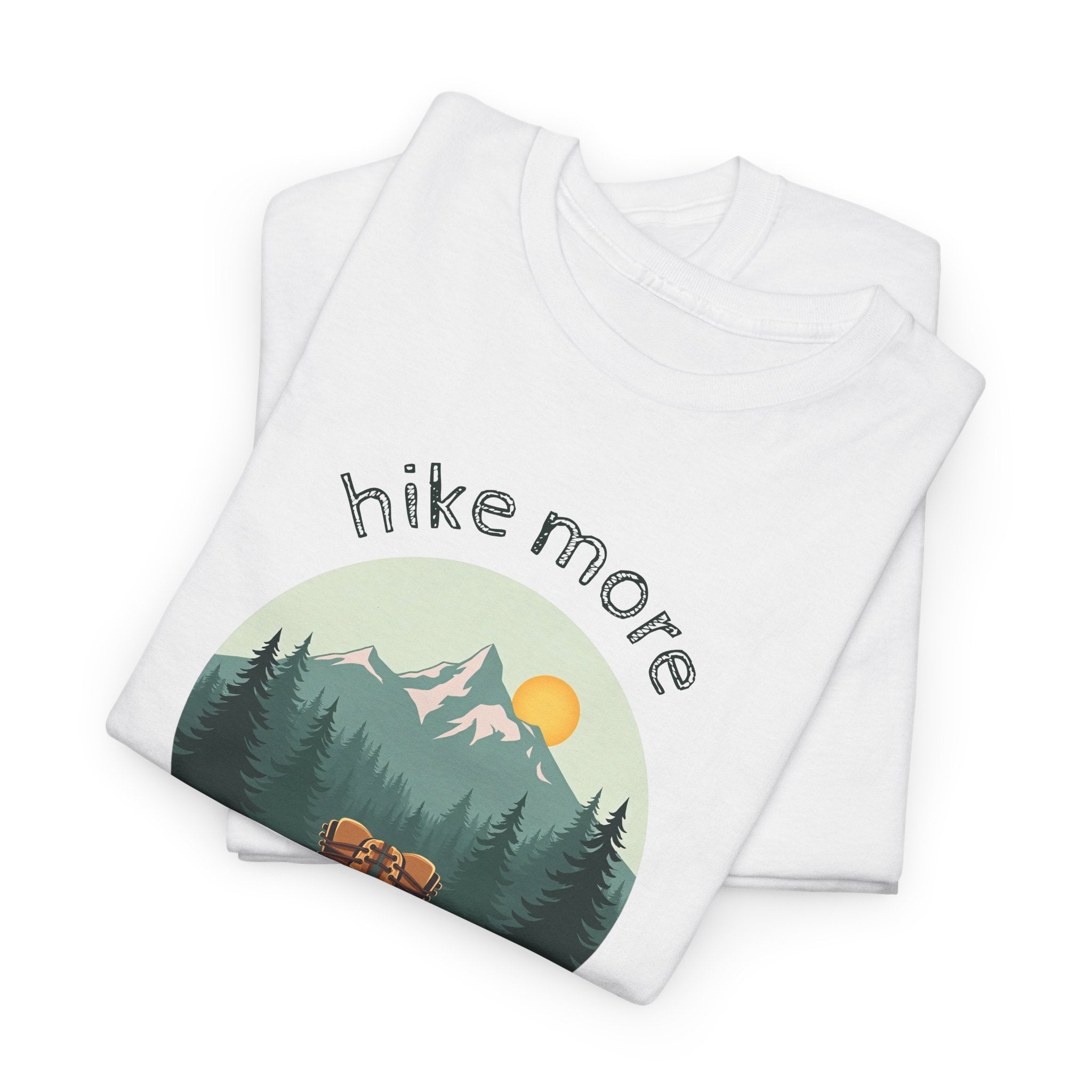 Hike More Worry Less T-Shirt — Nature Hiking Graphic Tee
