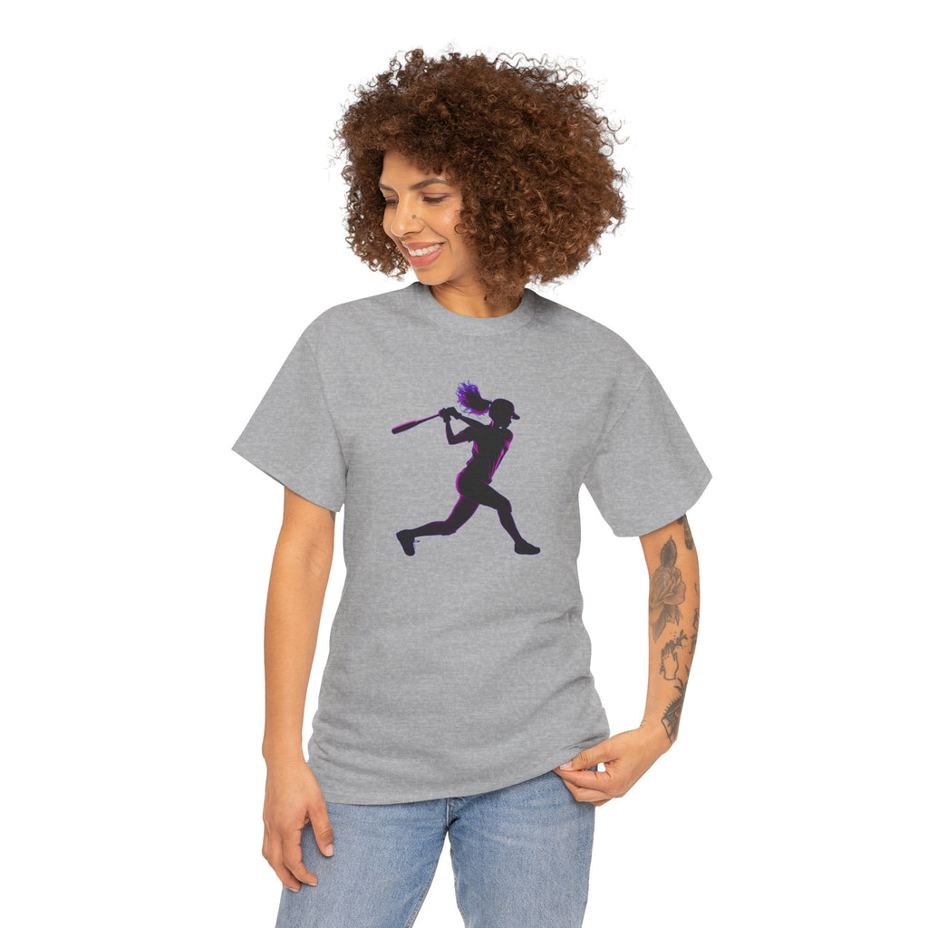 Baseball Batter Silhouette Tee — Women's Baseball Softball T‑Shirt