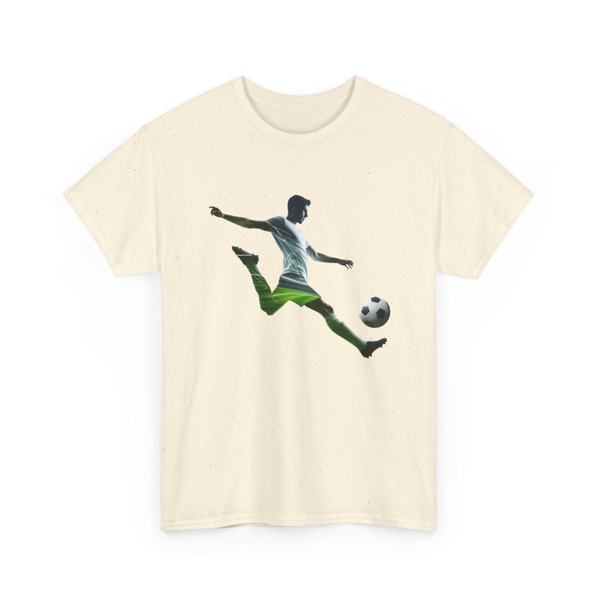 Soccer Player Silhouette Tee - Football Kick Graphic T-Shirt