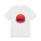 Fishing Sunset T‑Shirt — Retro Sunset Fisherman Boat Tee