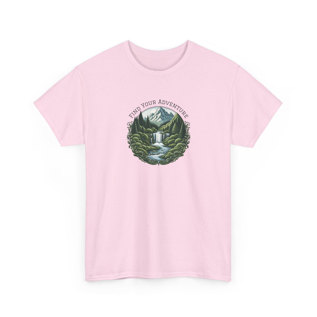 Nature Adventure T-Shirt — Find Your Adventure Mountain & Waterfall Graphic Tee