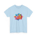 Colorful Layered Flower T-Shirt — Bright Floral Graphic Tee