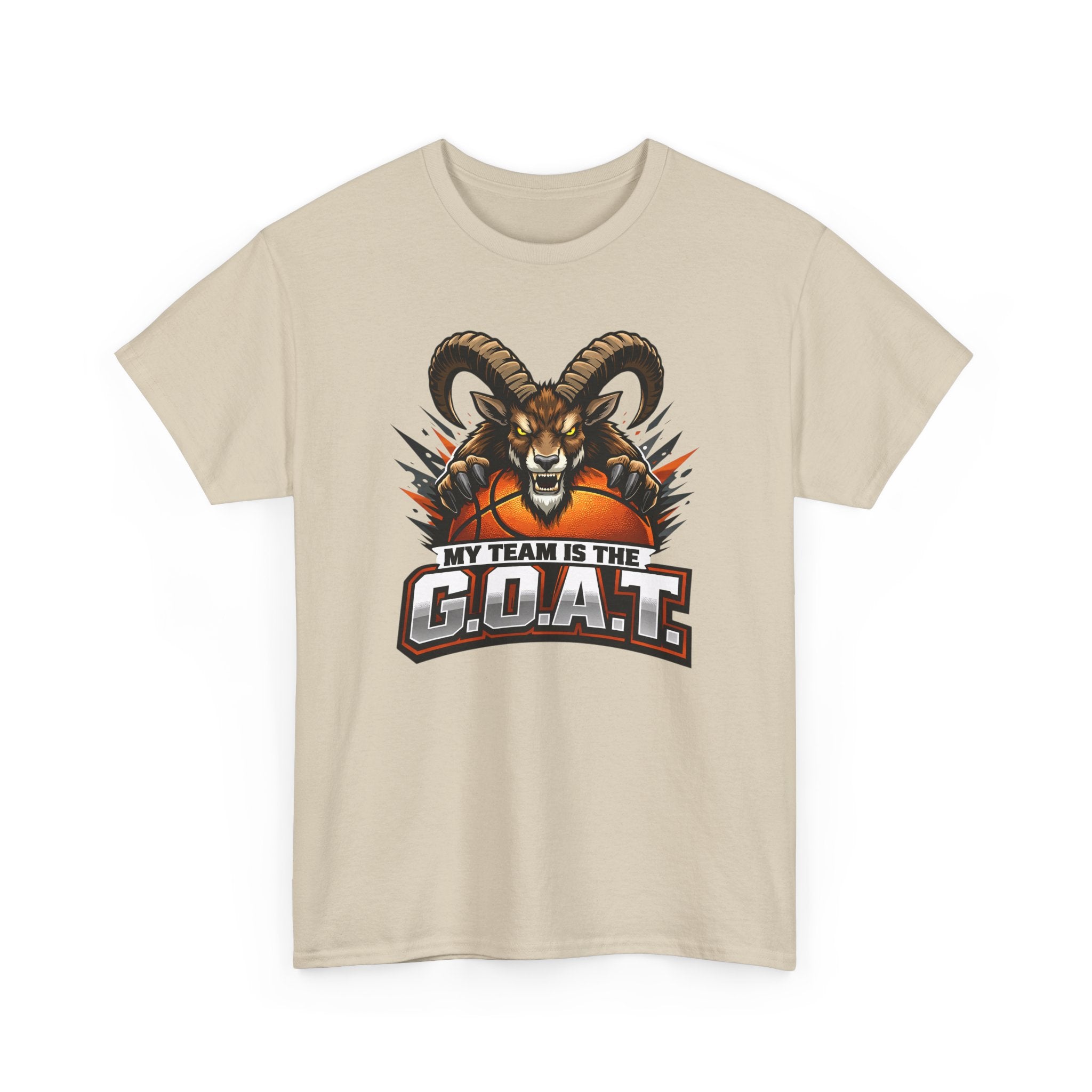 G.O.A.T. Graphic Tee — Fierce Goat Basketball Player Fan Shirt