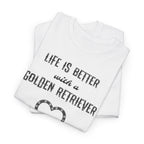 Life Is Better with a Golden Retriever Heart Dog Lover Tee