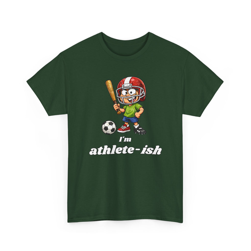 "I'm Athlete-ish" Sports Cartoon T-Shirt — Funny Sports Fan Graphic Tee