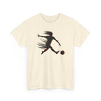 Soccer Player Silhouette T-Shirt — Dynamic Football Player Tee