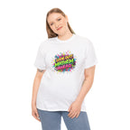 Look Out! Mayhem Ahead Graphic Tee — Colorful Retro Comic Humor Shirt
