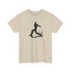 Cricket Silhouette Tee — Batter Hitting Ball Graphic Shirt