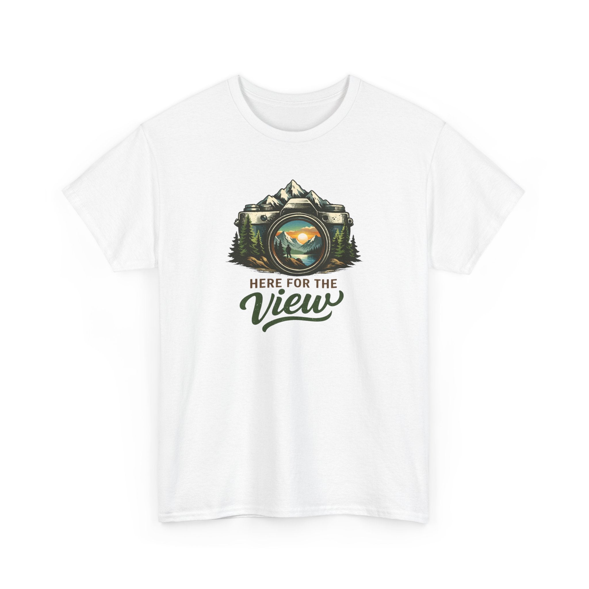 Here For The View - Camera Landscape Hiking Tee