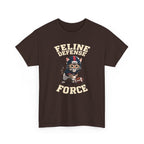 Feline Defense Force T-Shirt — Cute Football Cat Tee for Cat Lovers & Sports Fans
