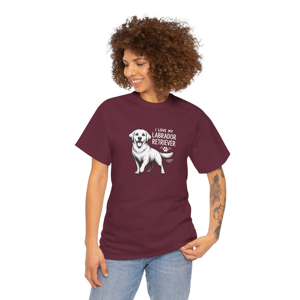 Labrador Retriever T-Shirt — "I Love My Labrador Retriever" Dog Lover Tee
