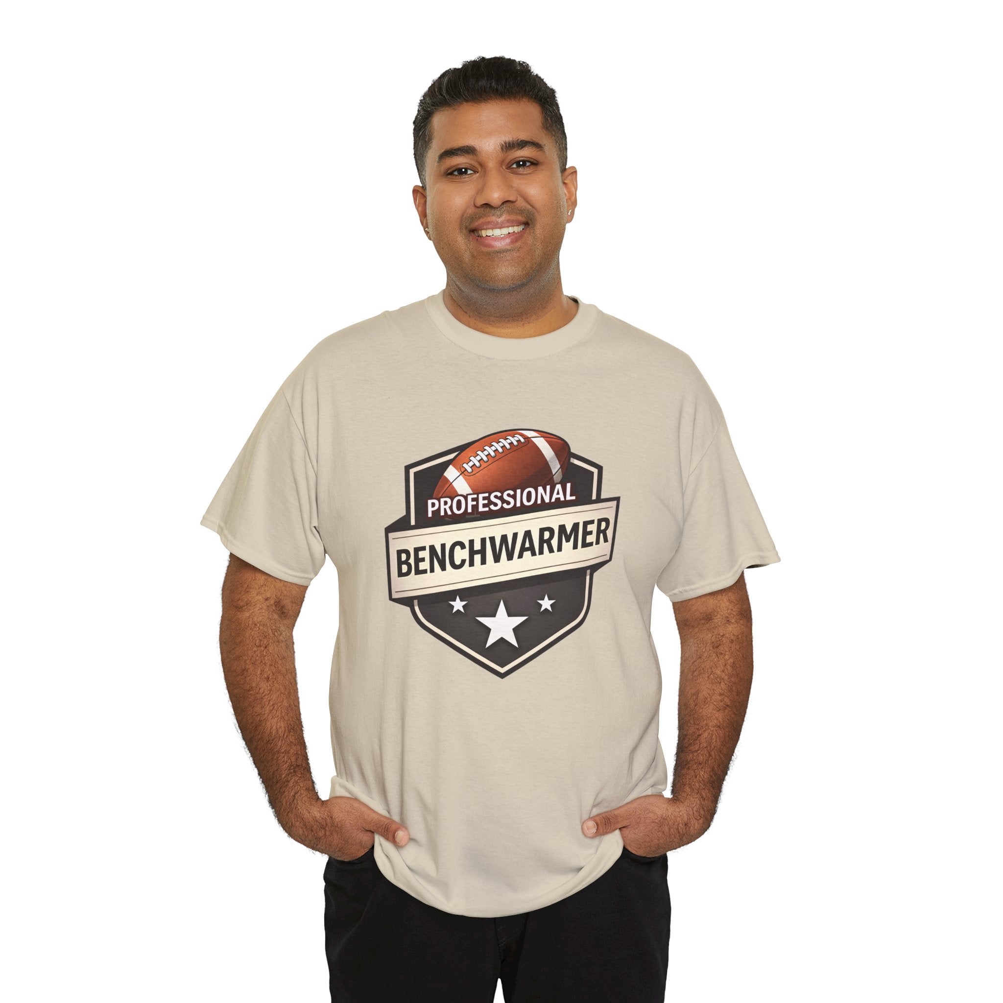 Professional Benchwarmer Football T‑Shirt — Funny Sports Tee for Fans & Backup Players