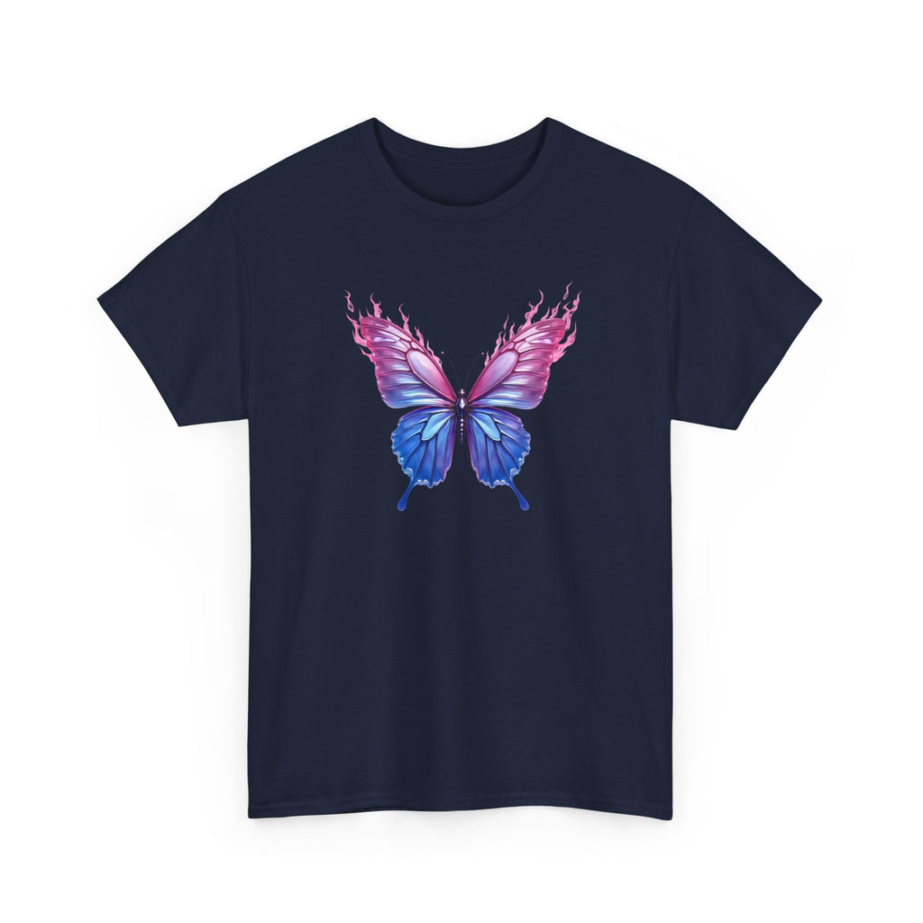 Butterfly Graphic Tee — Pink & Blue Watercolor Butterfly Shirt