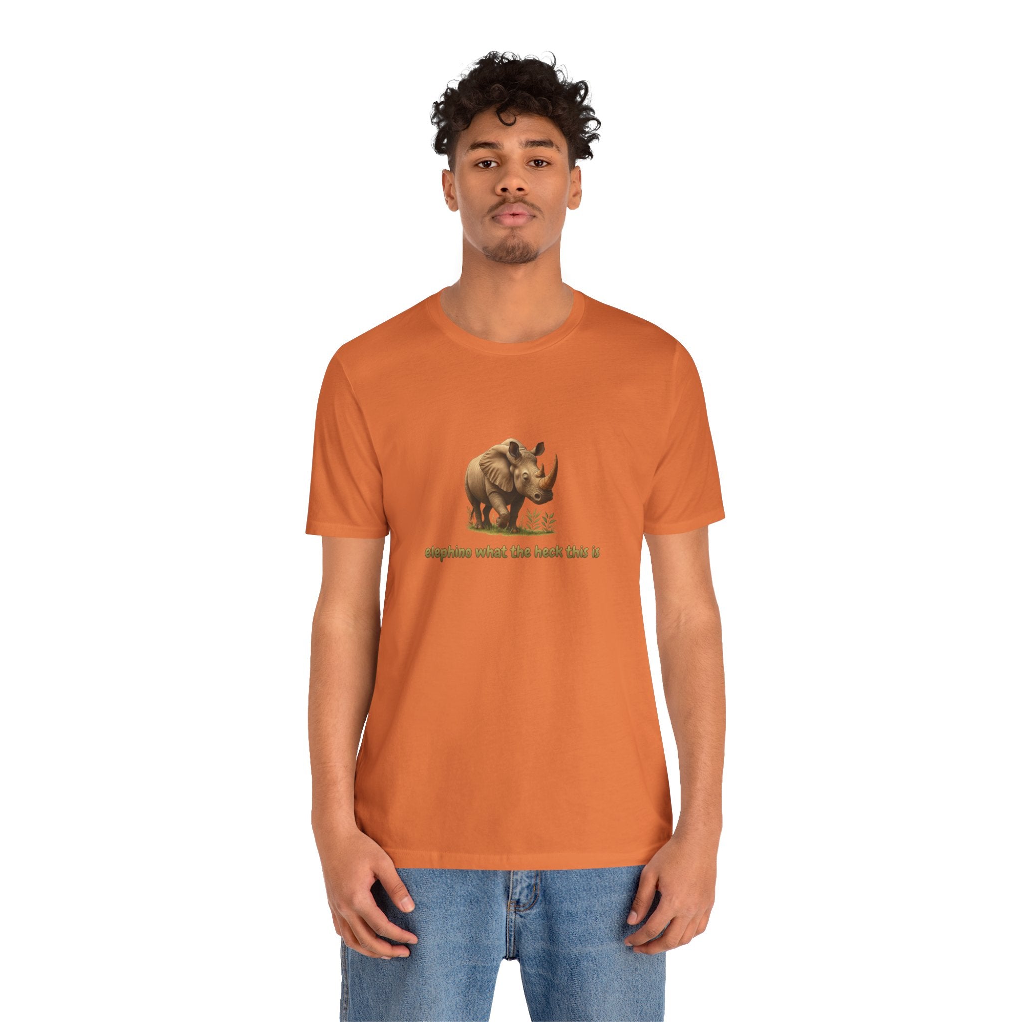 Elephant Rhino Graphic Tee — "elephino what the heck this is" Funny Wildlife T-Shirt