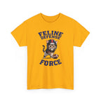 Feline Defense Force T-Shirt — Cute Football Cat Tee for Cat Lovers & Sports Fans