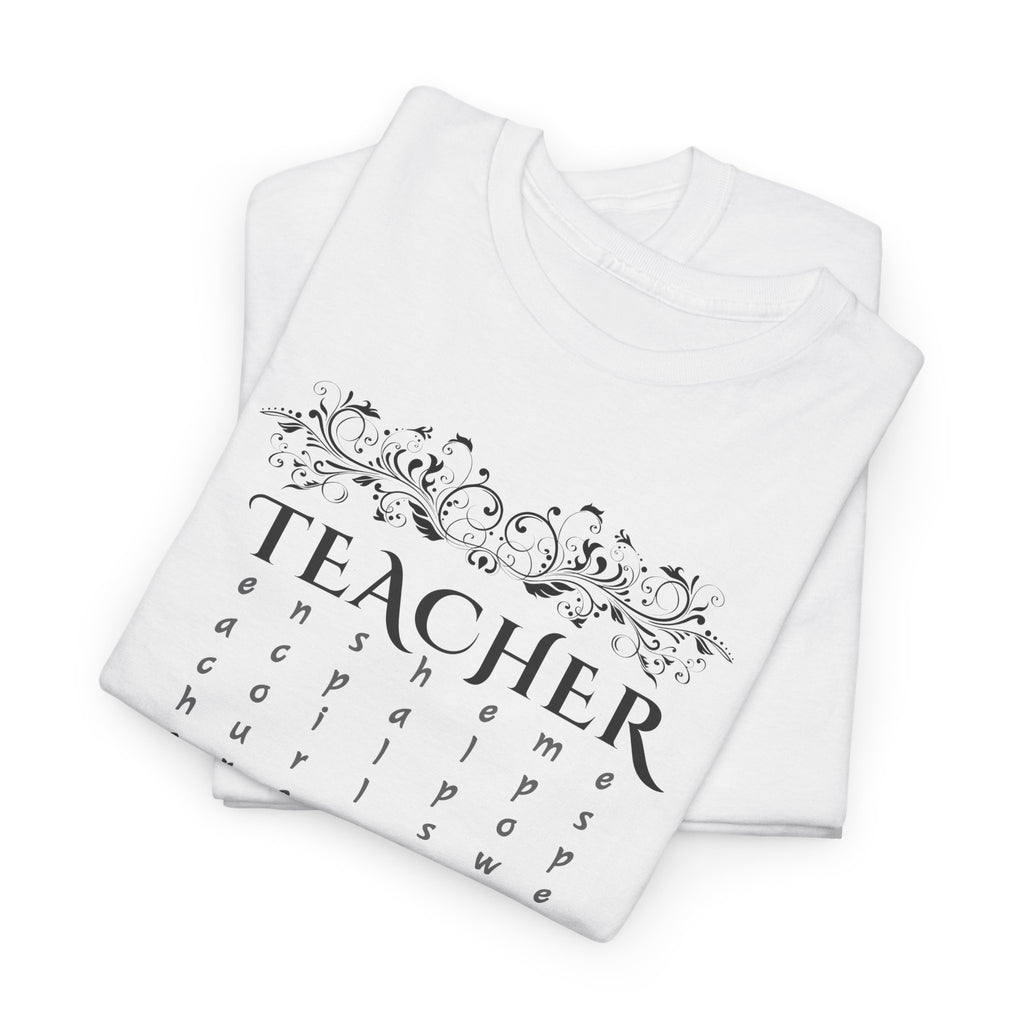 Teacher Floral Rain T-Shirt — Elegant Teacher Appreciation Tee